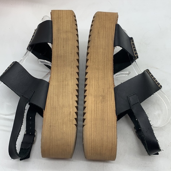 Anthropologie Musse & Cloud Kila Black Platform Sandals EU Size 40 MCS4990E - Picture 5 of 9